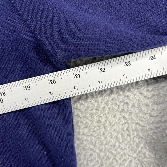 Vintage Michigan Sweater Men's large Tall Blue Embroidered Spellout Acrylic 90s - Picture 7 of 14